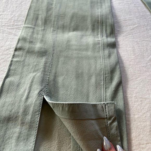 🍋80s Paolo Santini Vintage Teal Suede Biker Pants - Picture 5 of 16